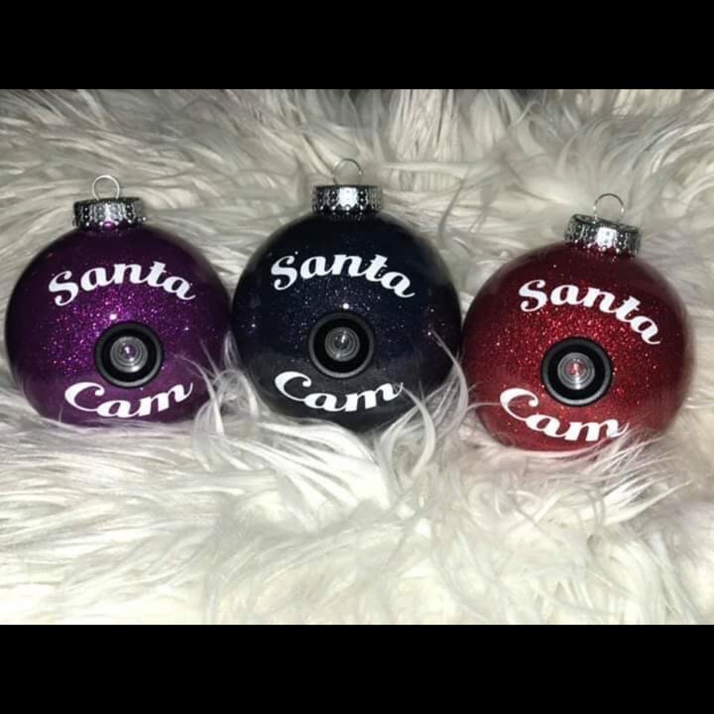 Santa cam ornament